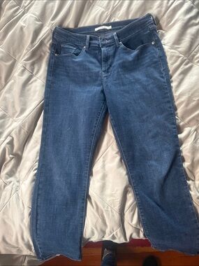 Levi's Women's Straight Leg Jeans in Deep Blue